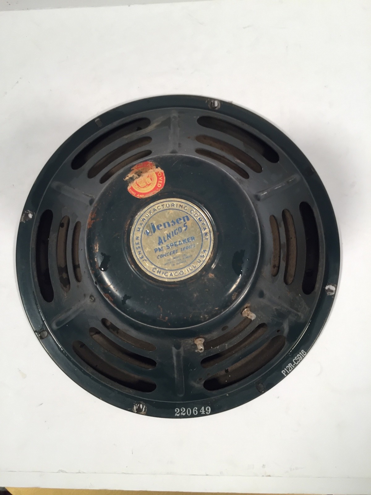 VTG Jensen Alnicos 5 PM P12R Speaker Concert Series - FOR REBUILD - Damaged VTG Jensen Alnicos 5 PM P12R Speaker Concert Series - FOR REBUILD - Damaged