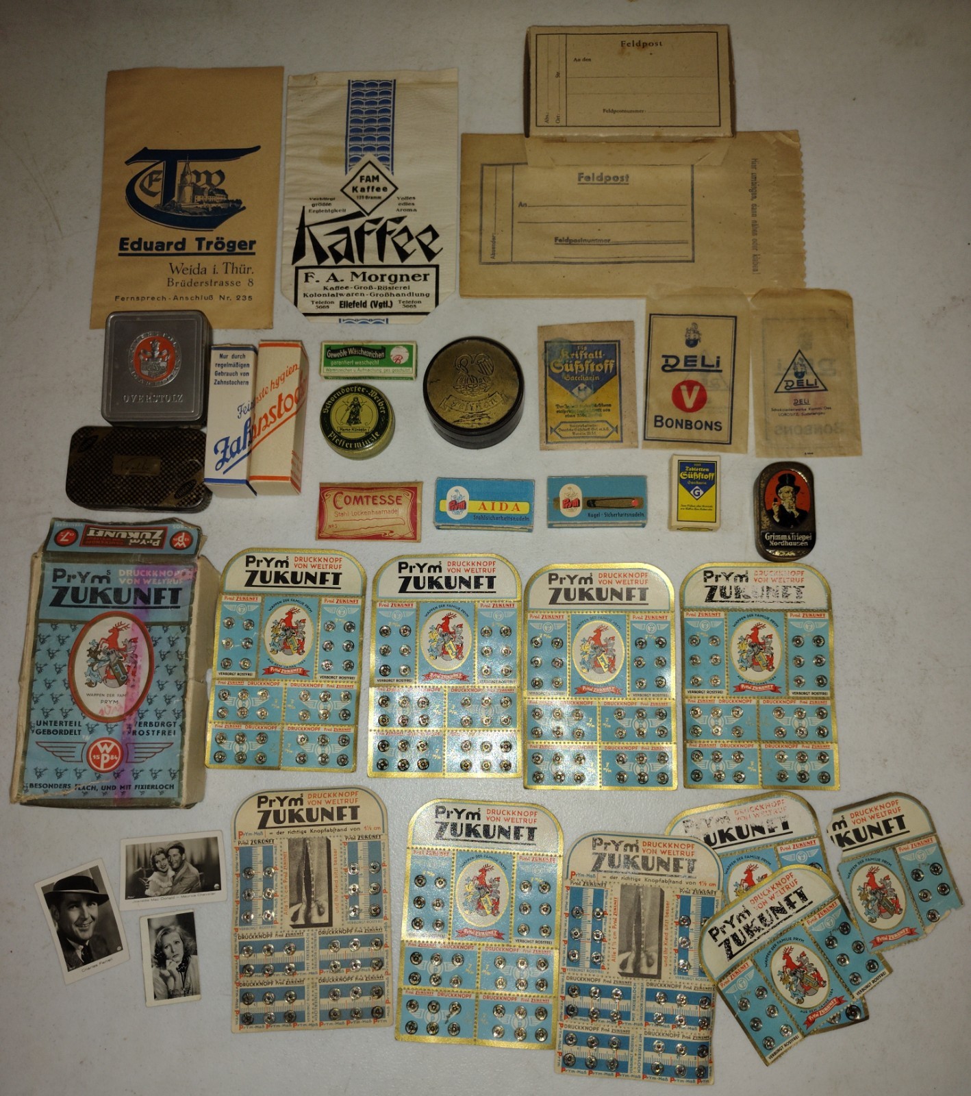 Antique Soldiers Pocket Litter Germany WWII WW2 Era Advertising Cigarettes Cases