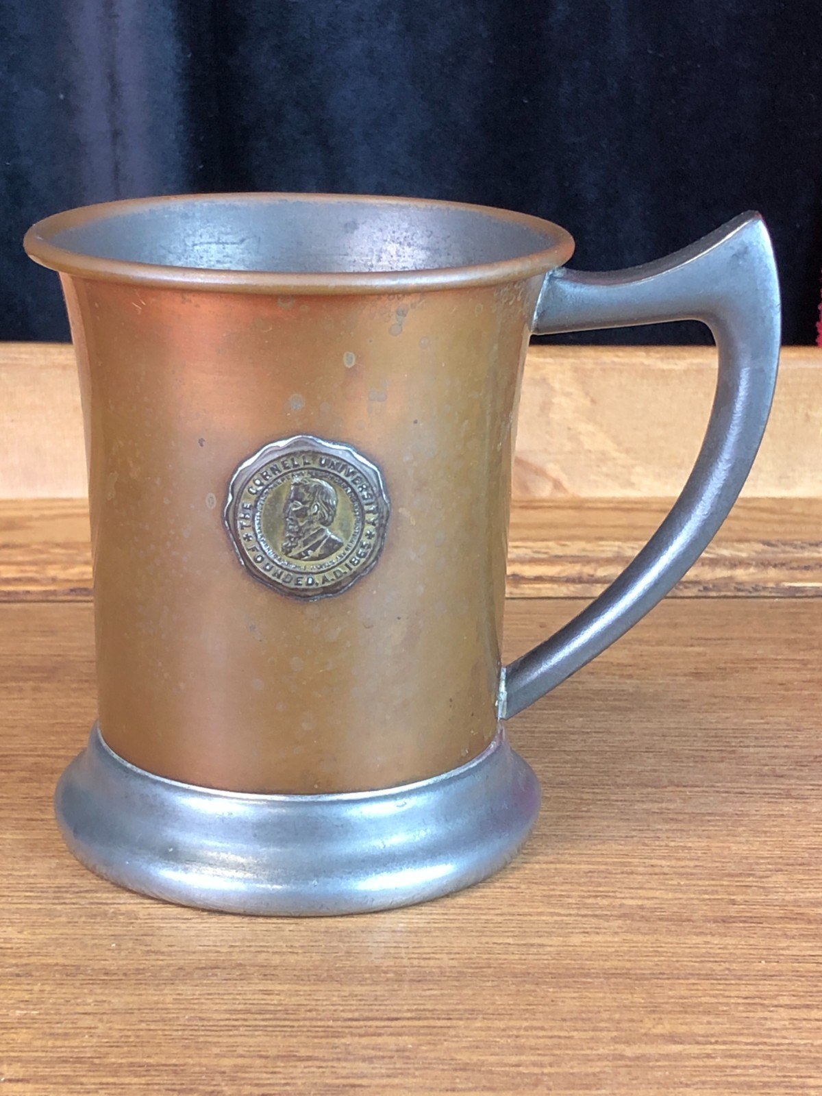 Very Rare Antique CORNELL UNIVERSITY COPPER MUG w/ Motto Circa 1900 Adelphi Very Rare Antique CORNELL UNIVERSITY COPPER MUG w/ Motto Circa 1900 Adelphi