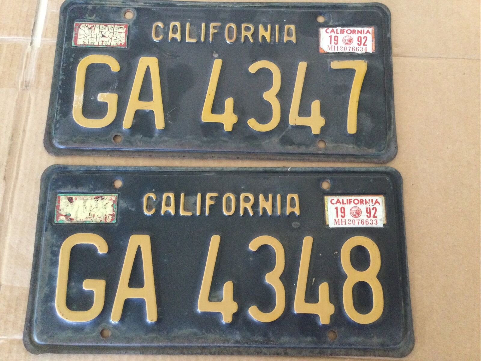 California License Plates. Expired. Not For Road Use. Black. 1963.