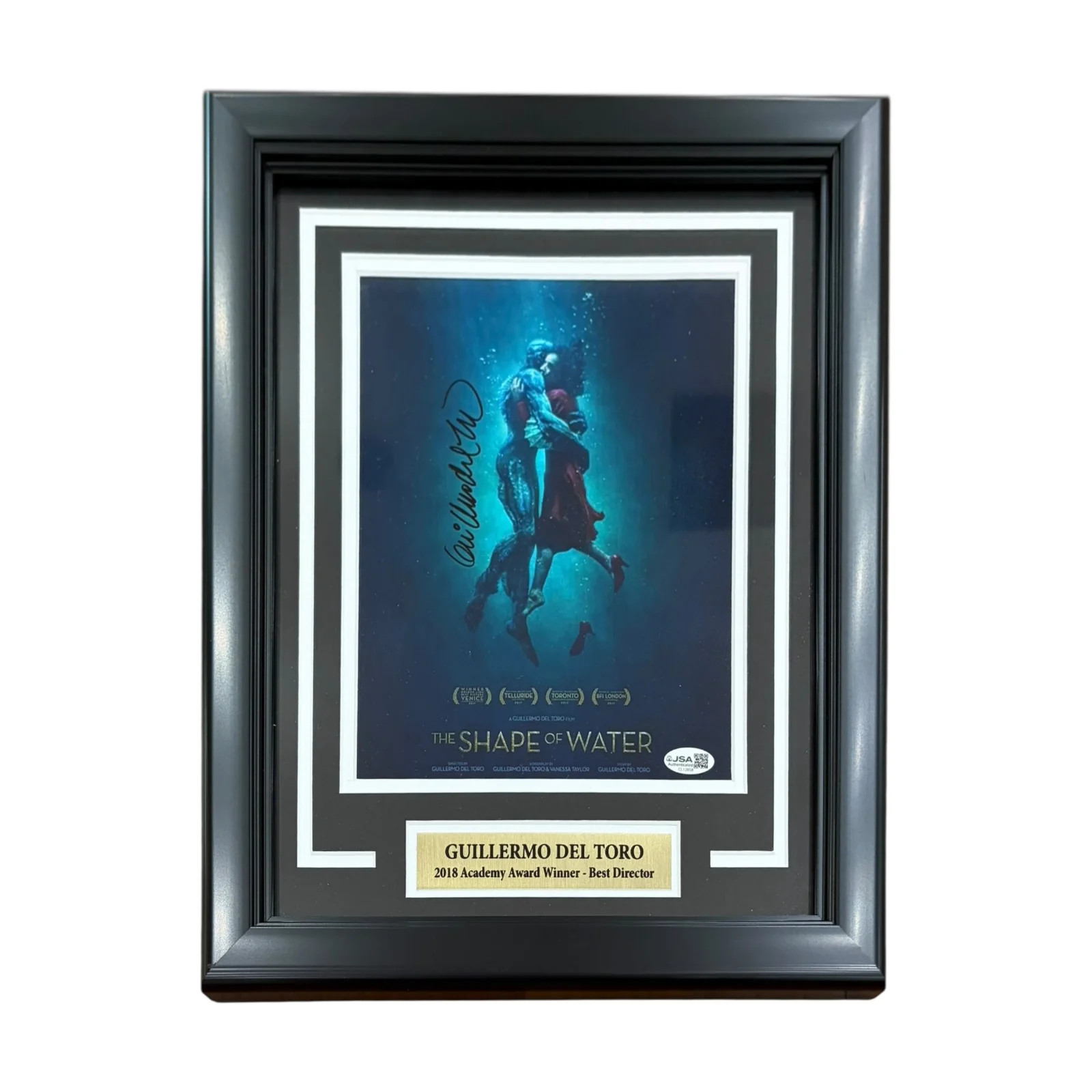Guillermo Del Toro Autographed The Shape of Water Deluxe Framed 8x10 Photo - JSA Guillermo Del Toro Autographed The Shape of Water Deluxe Framed 8x10 Photo - JSA