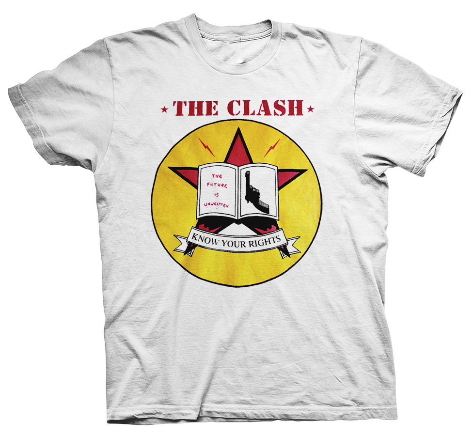 Know Your Rights - The Clash Band Music Unisex White T- Shirt Full Size MO632 Know Your Rights - The Clash Band Music Unisex White T- Shirt Full Size MO632