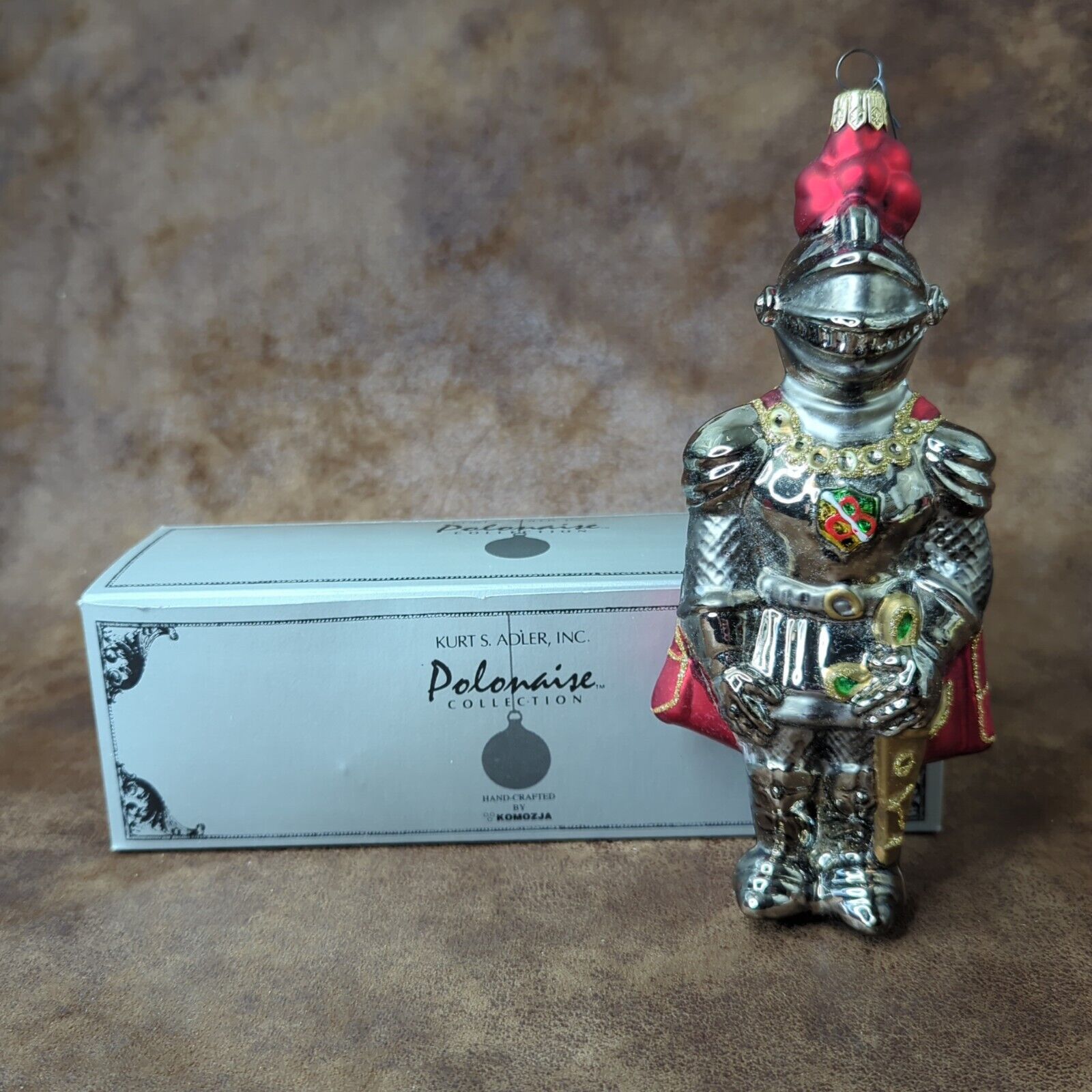 Kurt S. Adler Polonaise KNIGHT IN ARMOR Ornament Original Box Handmade in Poland