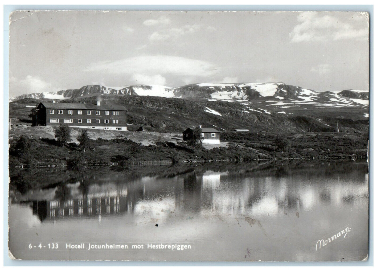 1953 Hotel Jotunheimen Toward Hestbrepiggen Innlandet Norway RPPC Photo Postcard