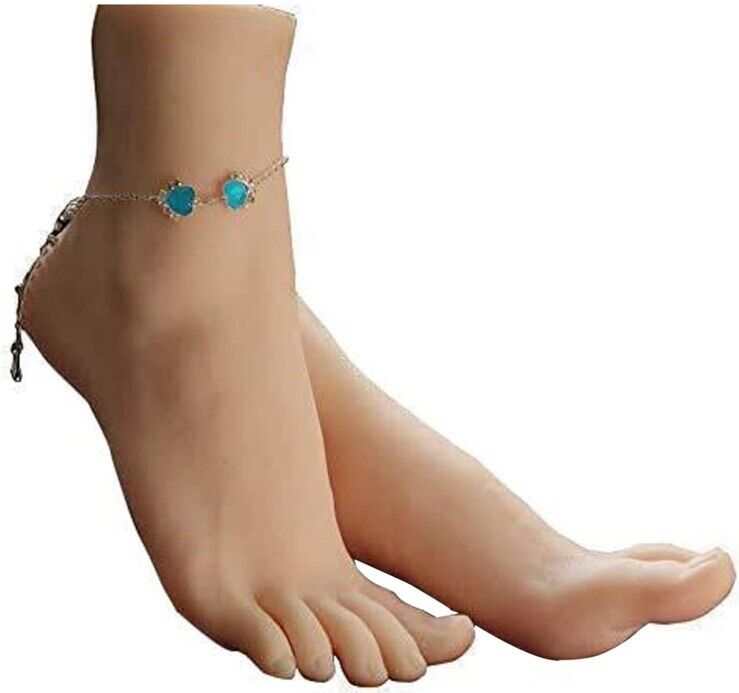 1 Pair Silicone Lifesize Female Mannequin Foot Display Jewerly Sandal Shoe So...