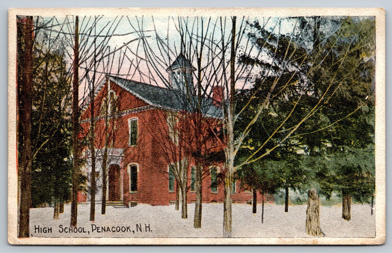 High School Penacook New Hampshire NH Antique Postcard