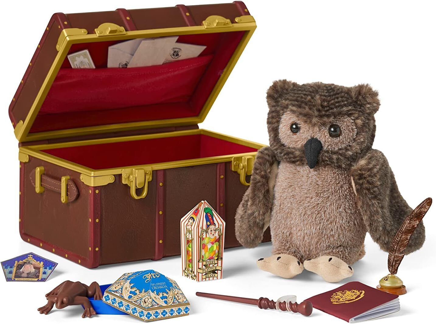 American Girl Harry Potter 18-inch Doll Hogwarts Playset with Plush Owl, Wand, T