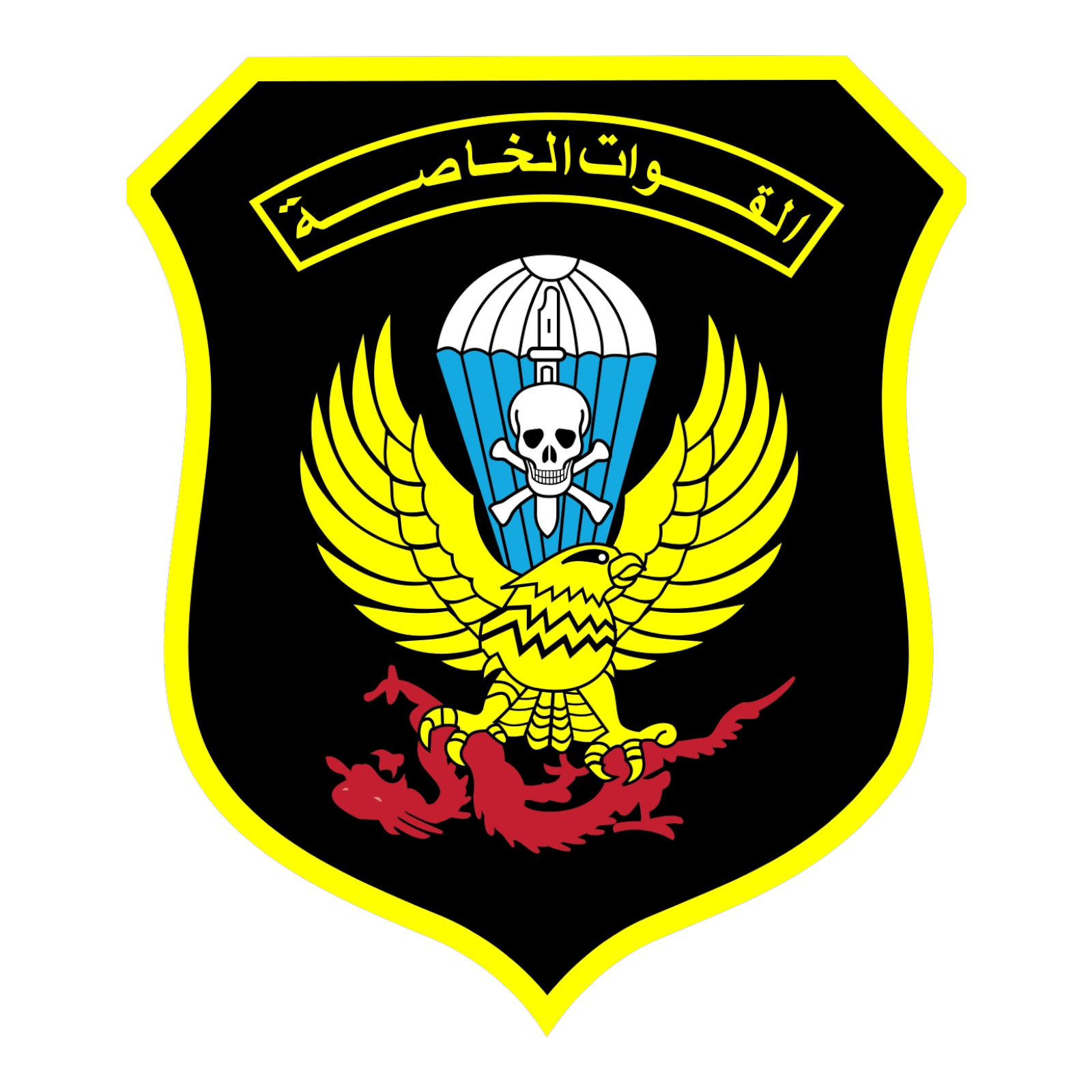 Libyan Arab Jamahiriya Army Commando Patch Libya Special Forces Thunderbolt Rare