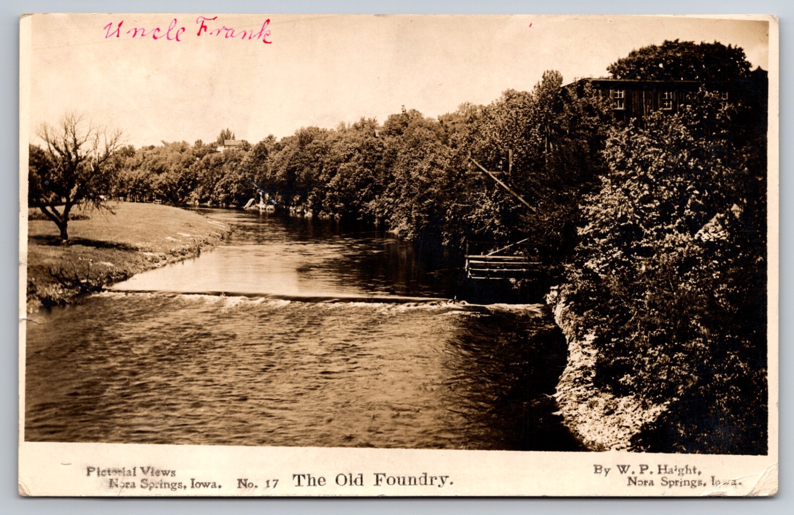 The Old Foundry Nora Springs Iowa IA W.P. Haight 1912 Real Photo RPPC The Old Foundry Nora Springs Iowa IA W.P. Haight 1912 Real Photo RPPC