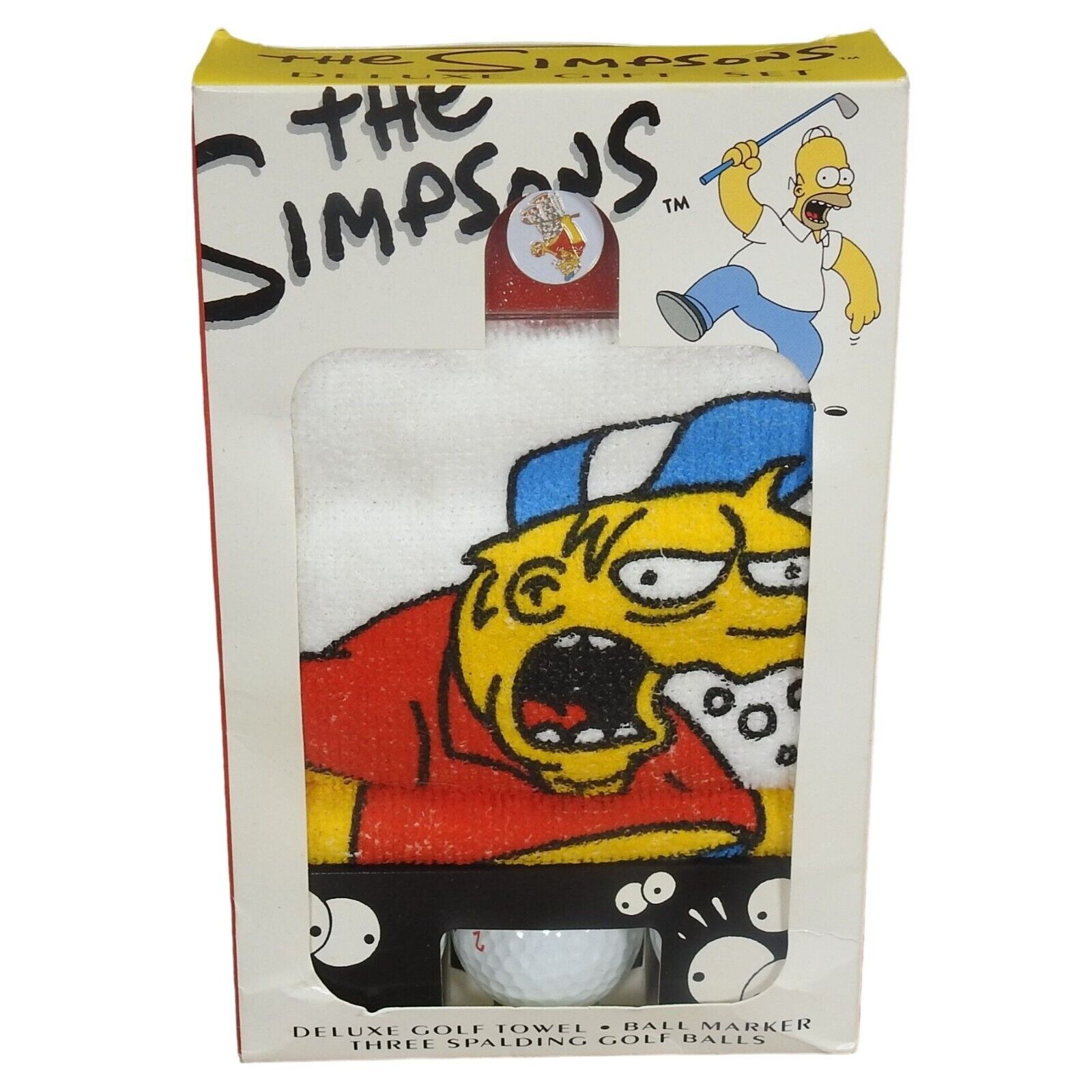 Vintage 1992 The Simpsons Barney Golf Ball Gift Set Towel Ball Marker