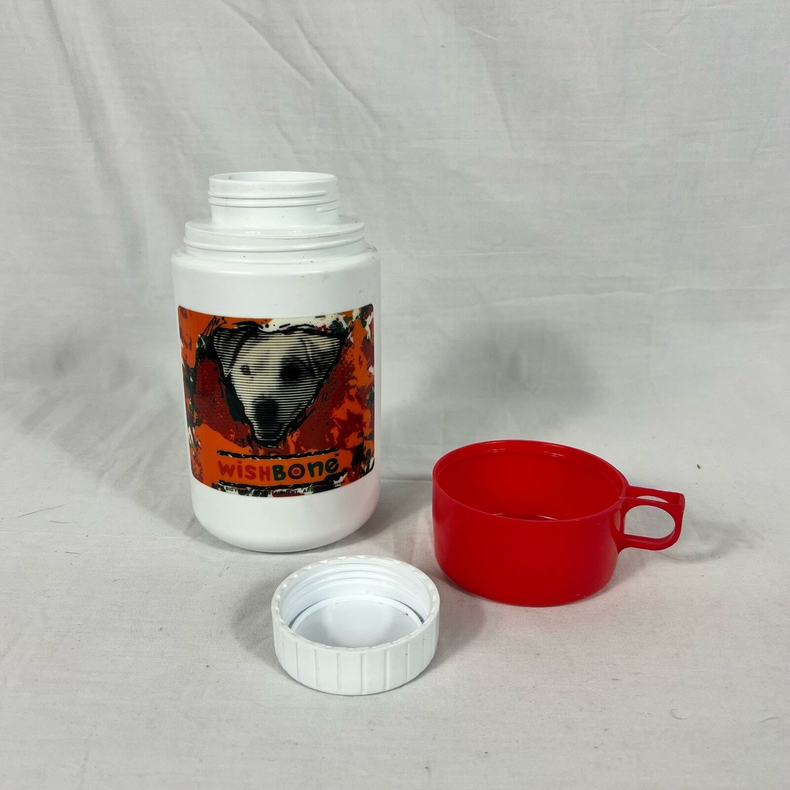 Wishbone Thermos Feed The Dog 1996 Vintage Drink Holder with Cup