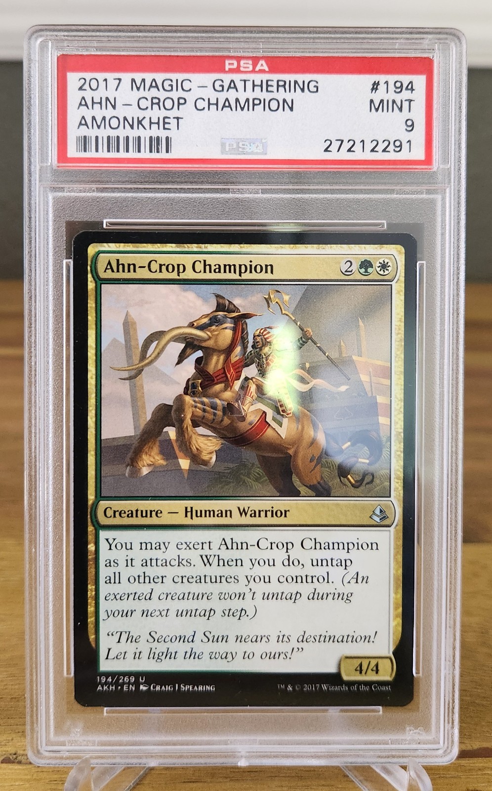2017 Magic the Gathering Amonkhet #194 Ahn-Crop Champion Uncommon PSA MINT 9 2017 Magic the Gathering Amonkhet #194 Ahn-Crop Champion Uncommon PSA MINT 9