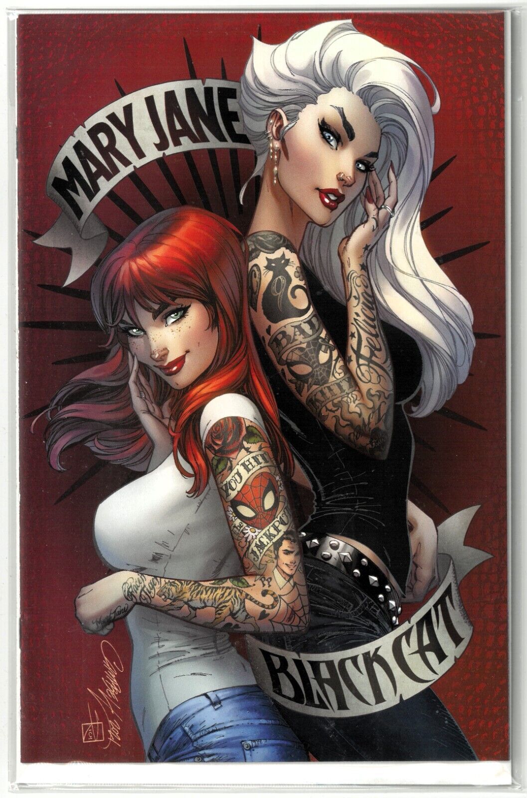 Mary Jane & Black Cat Beyond #1 Marvel Comics 2022 Campbell Tats N Cats Cover C