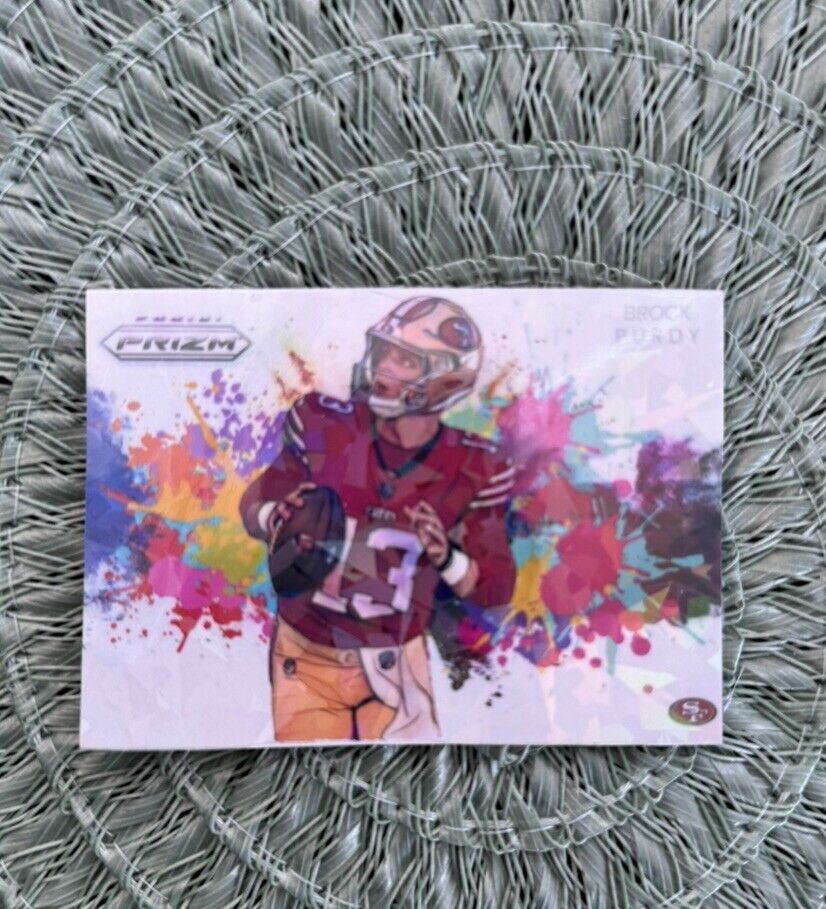 Brock Purdy Color Blast Hand-made Novelty Trading Card