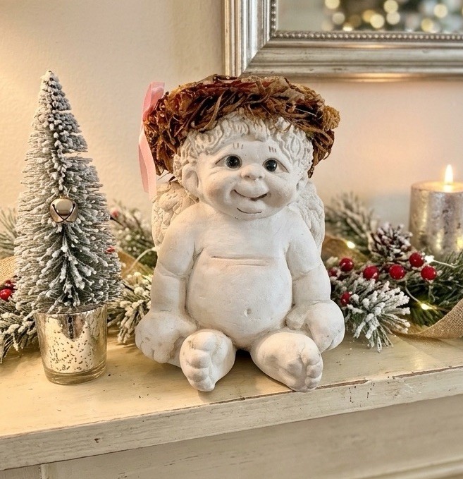 Vintage Dreamsicles Bright Eyes Cherub Figurine DC108 Signed Kristin