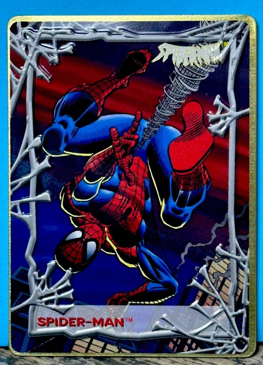 RARE SPIDER-MAN MARVEL METAL CARD Spider-Man /12000 Spider-Man #1 - GOLD 90’s