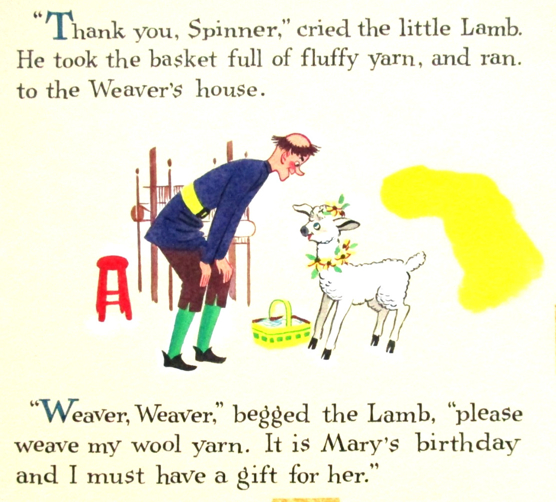1968 MARY\'S LITTLE LAMB DOLLIE TINGLE ORIGINAL drawing art BOOK PAINTING kids 1968 MARY\'S LITTLE LAMB DOLLIE TINGLE ORIGINAL drawing art BOOK PAINTING kids