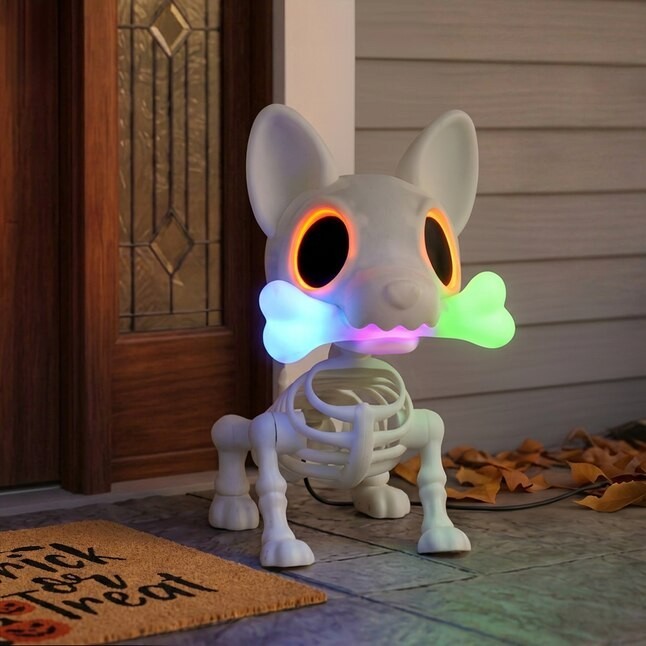 Haunted Living 2-ft Motion Activated Lighted Skeleton Dog Musical Halloween Haunted Living 2-ft Motion Activated Lighted Skeleton Dog Musical Halloween