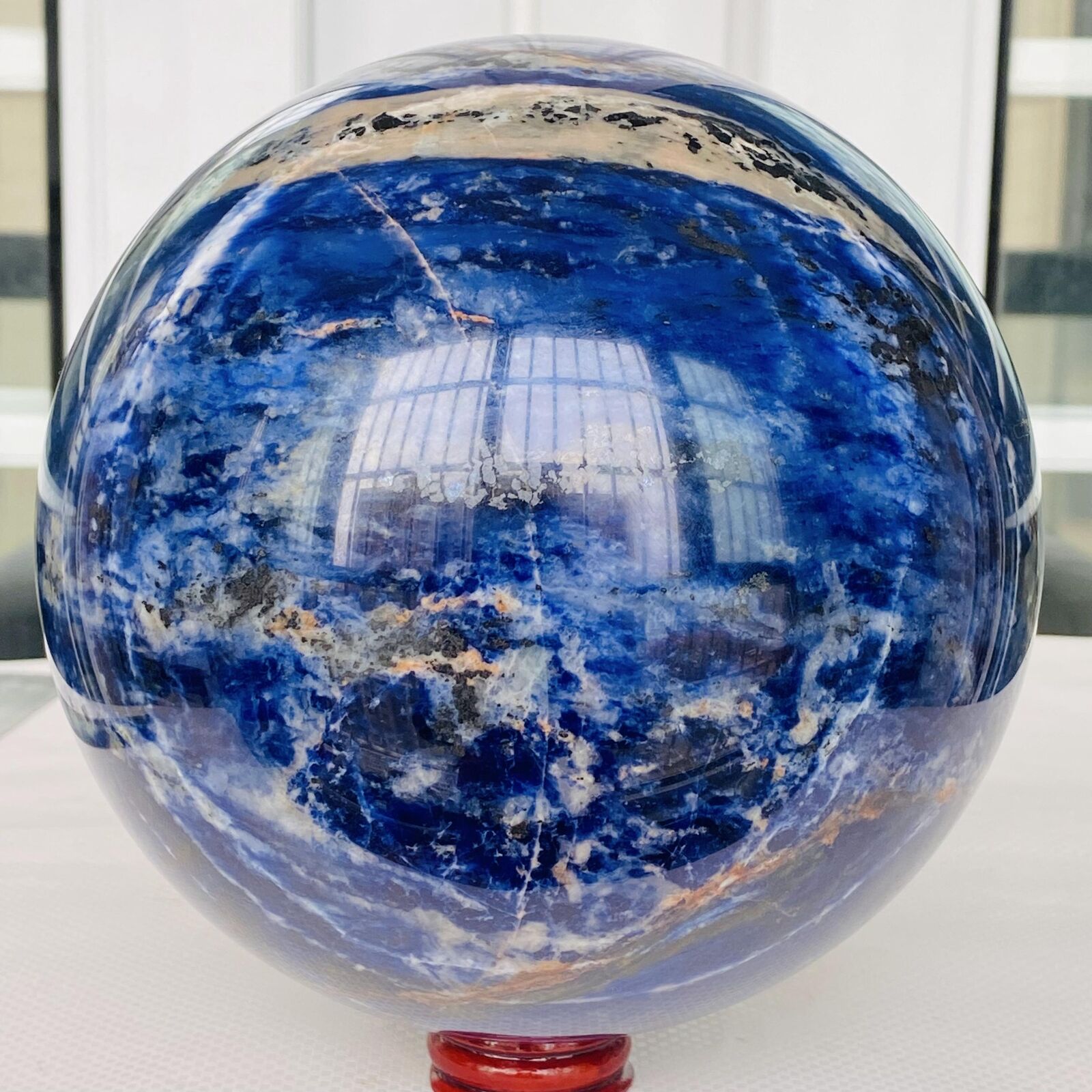 5580g Blue Sodalite Ball Sphere Healing Crystal Natural Gemstone Quartz Stone