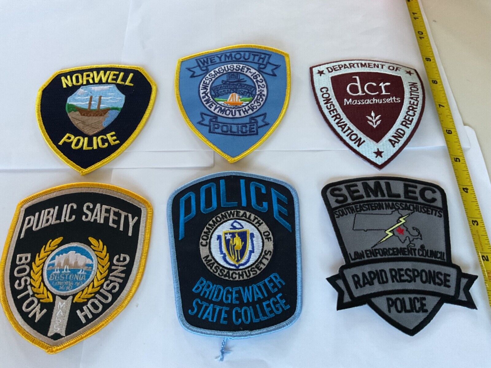 Police LawEnforcement collectors embroidered patch set 6 pieces