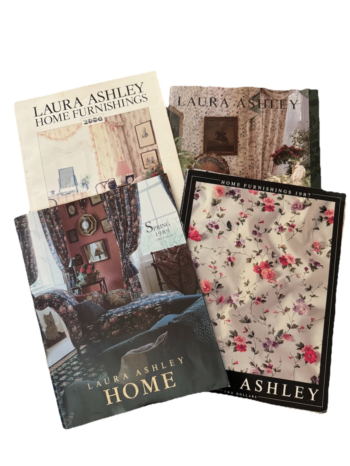 Vintage Laura Ashley Home Furnishings Catalog Lot of 4 1984 1987 1989 1990