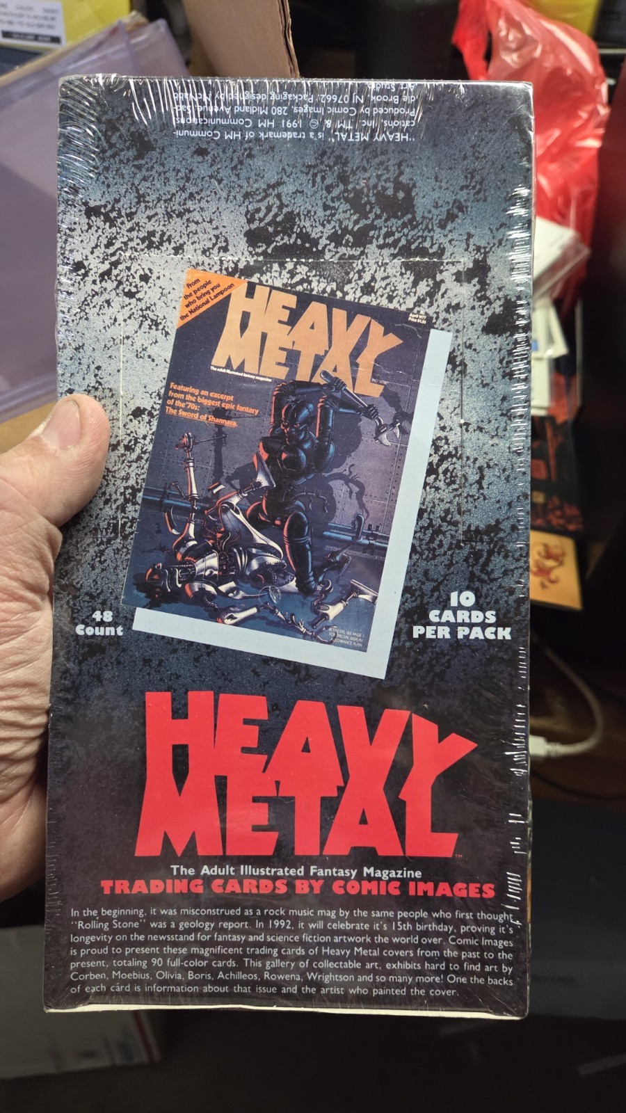 1991 Comic Images Heavy Metal Covers Trading Card Box Sealed (48 Packs)