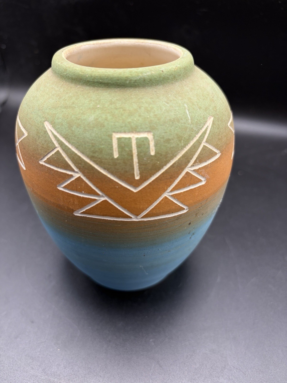 Vintage Sioux Pottery Swift Eagle Signed Vase Rapid City SD Native American Art Vintage Sioux Pottery Swift Eagle Signed Vase Rapid City SD Native American Art