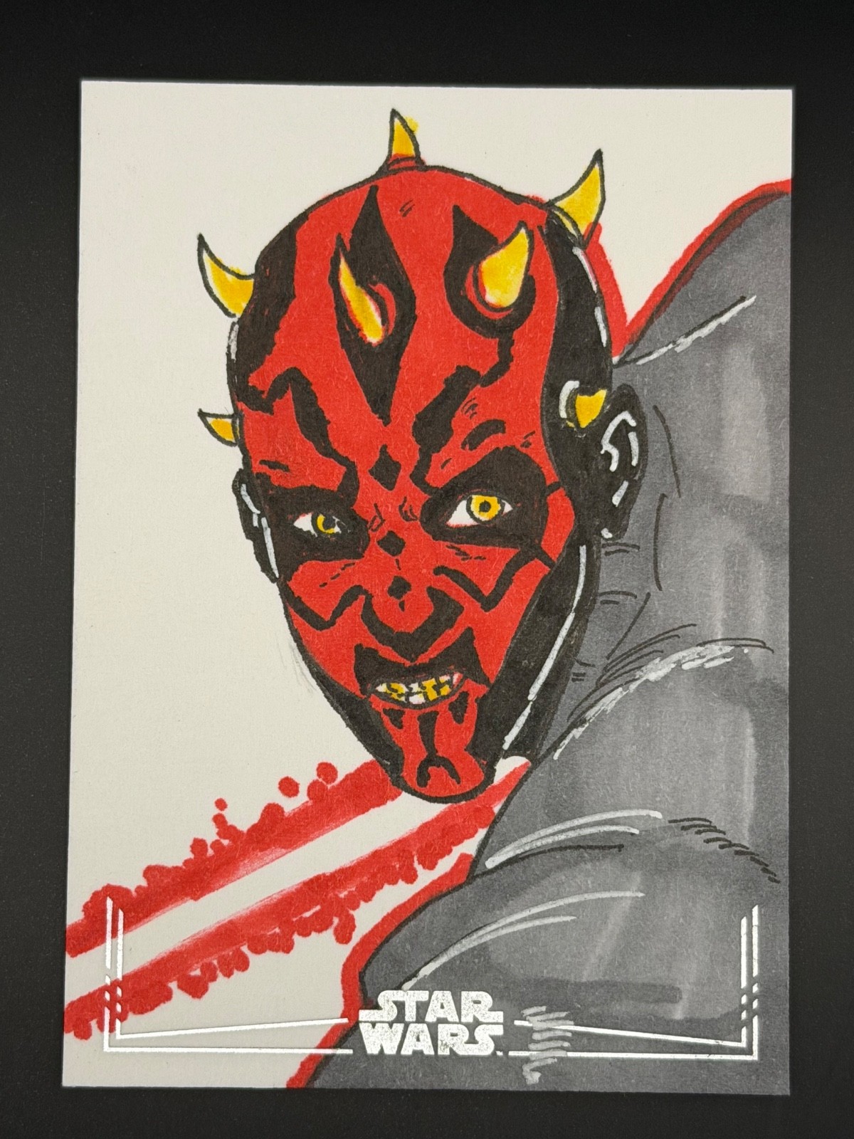 2026 Topps Star Wars Galaxy - Darth Maul Sketch by Gonzalo Hilario 1/1 2026 Topps Star Wars Galaxy - Darth Maul Sketch by Gonzalo Hilario 1/1