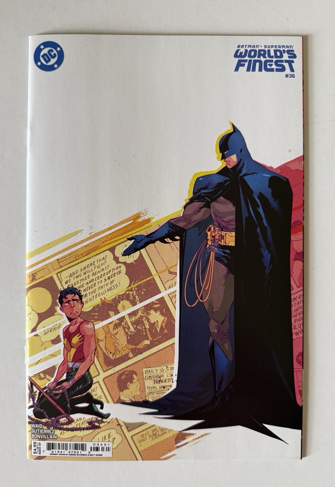 Batman Superman World’s Finest #36 Adrian Gutierrez cover C variant NM 2025 Waid