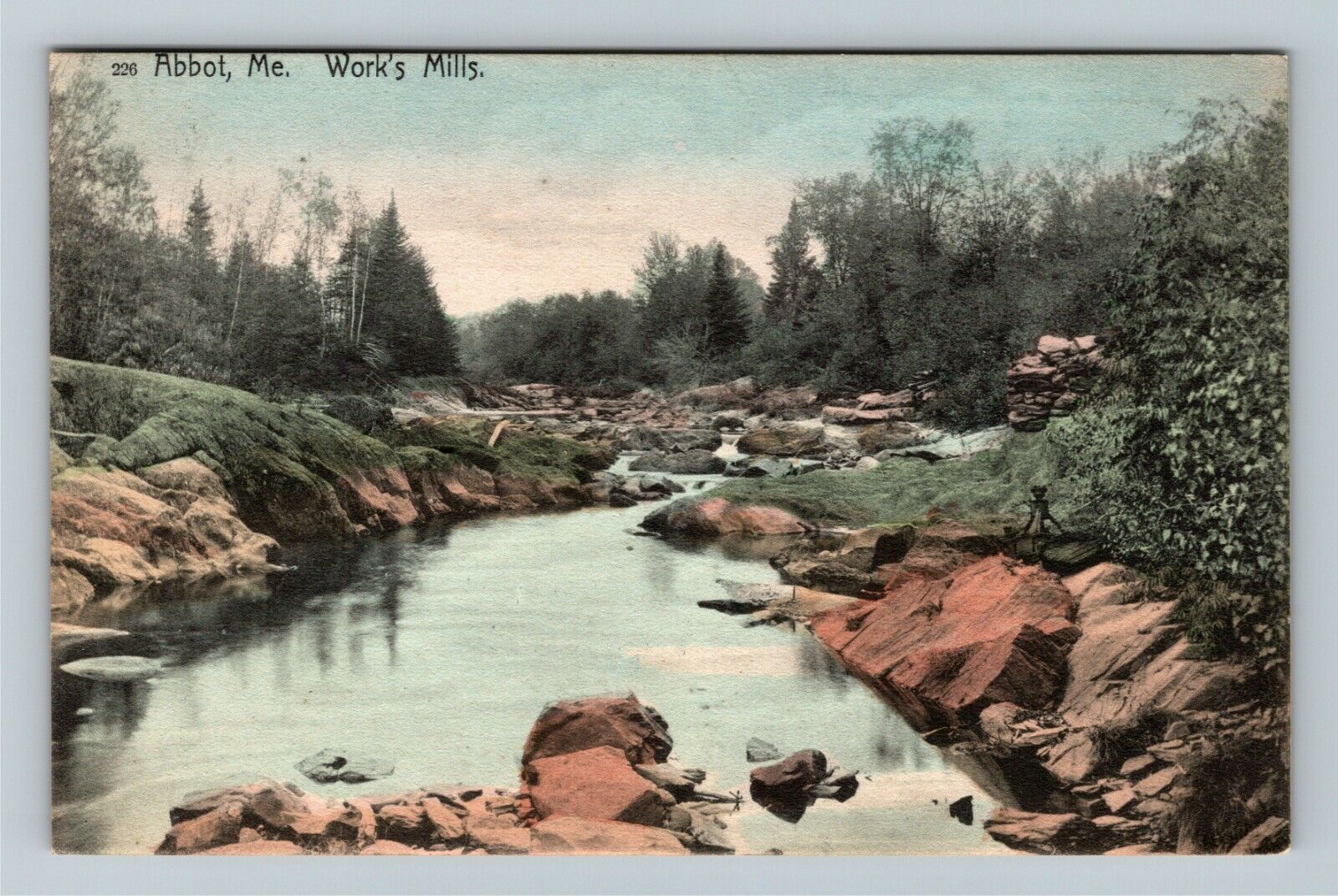 Abbot ME-Maine, Work\'s Mills, c1909 Vintage Souvenir Postcard
