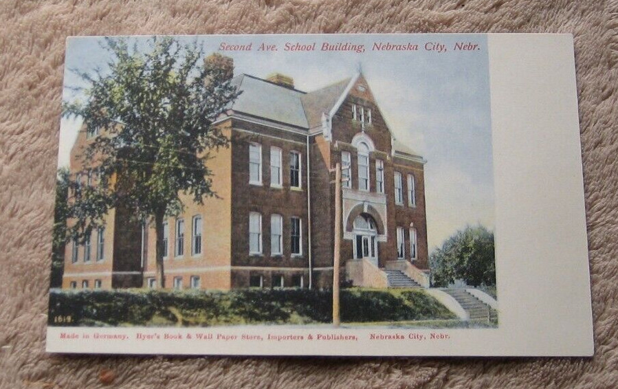 Nebraska City NE Postcard Second 2nd Ave School Building c 1910 1911 Pierce Home Nebraska City NE Postcard Second 2nd Ave School Building c 1910 1911 Pierce Home
