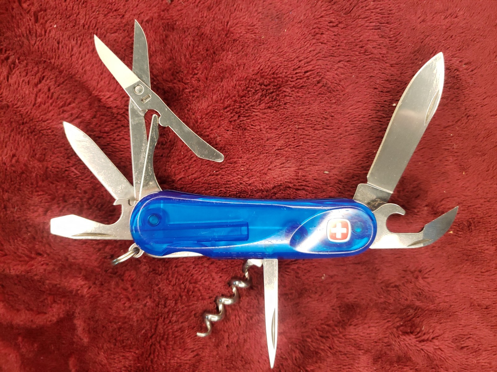 Wenger Blue Evolution 14 Swiss Army Pocket Knife EVO Translucent