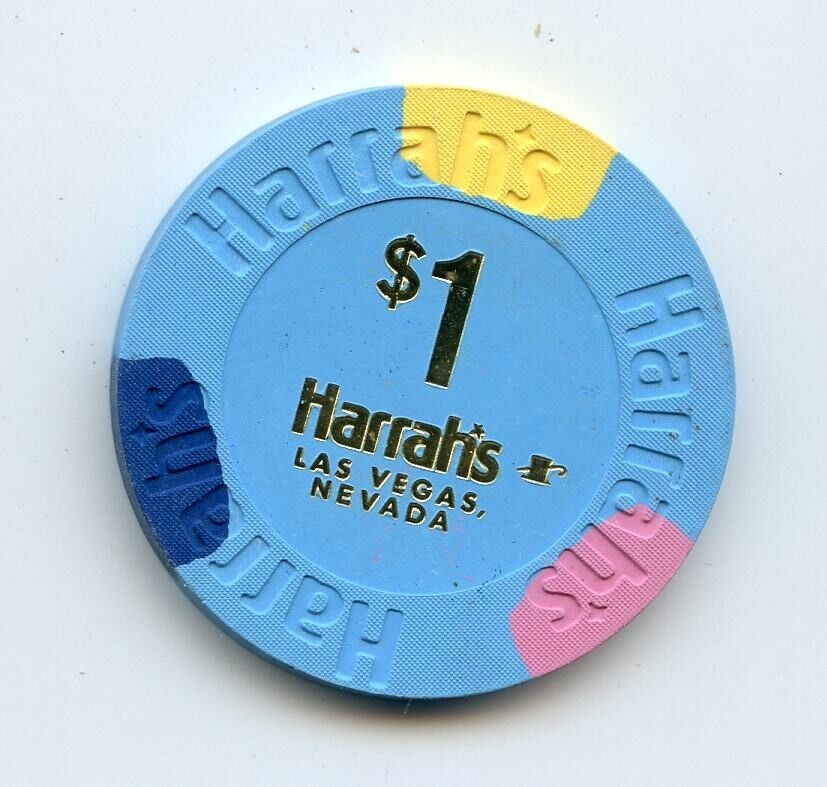 1.00 Chip from the Harrahs Casino Las Vegas Nevada Hot Stamp