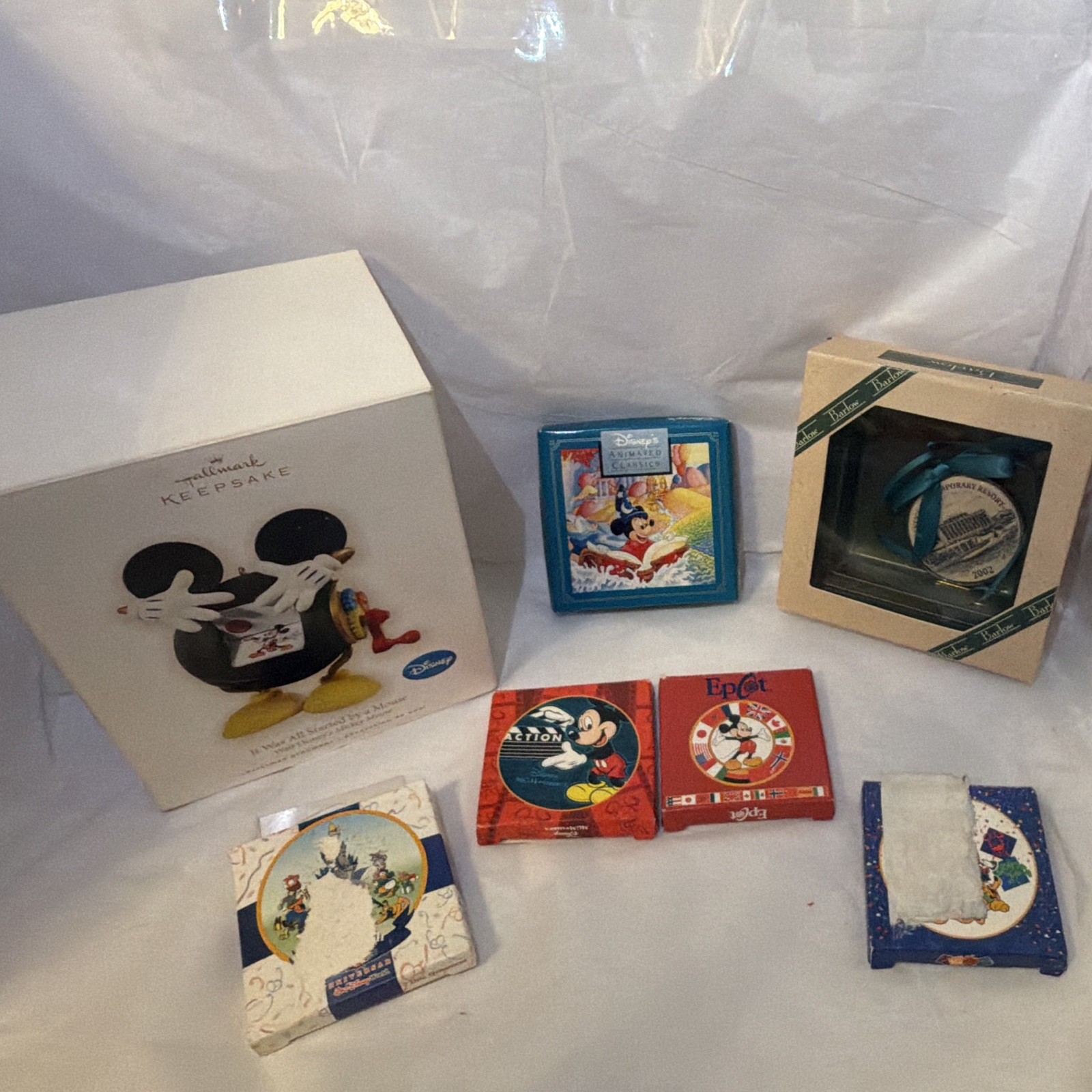 Lot of 7 Vintage Disney Parks & Hallmark Ornaments