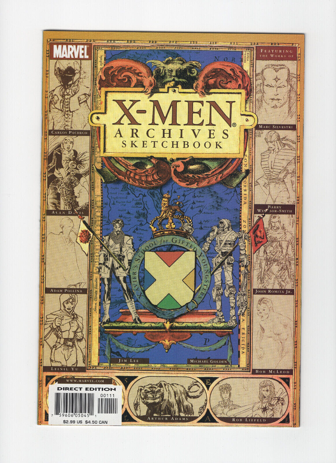 X-Men Archives Sketchbook #1 (Marvel Comics 2000) 