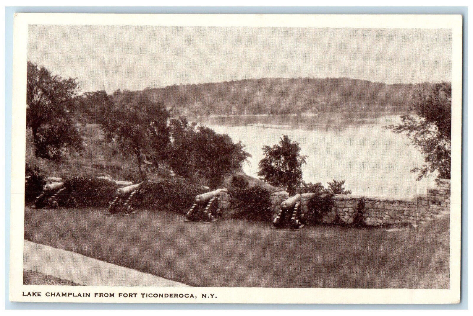 c1920's Lake Champlain From Fort Ticonderoga New York NY Antique Postcard