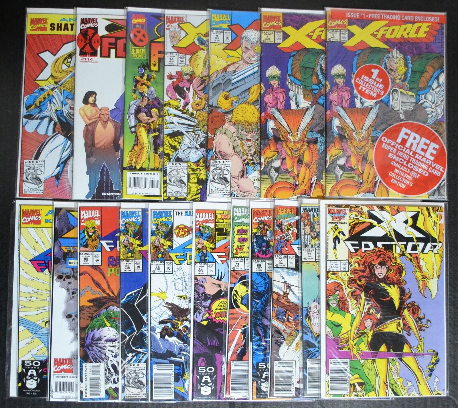 X-Factor / X-Force Comic Lot (Marvel) Vol 1 Copper Age; Keys & First Appearances