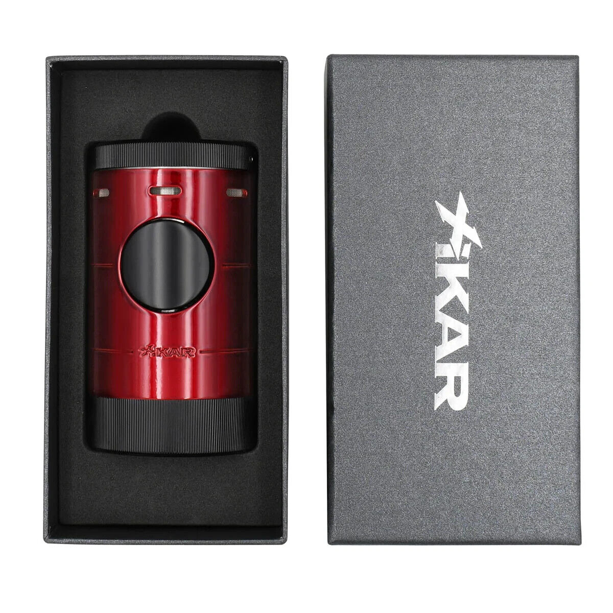 Xikar Cigar Lighter Volta Quad-Jet Flame Torch Red XI-569RD