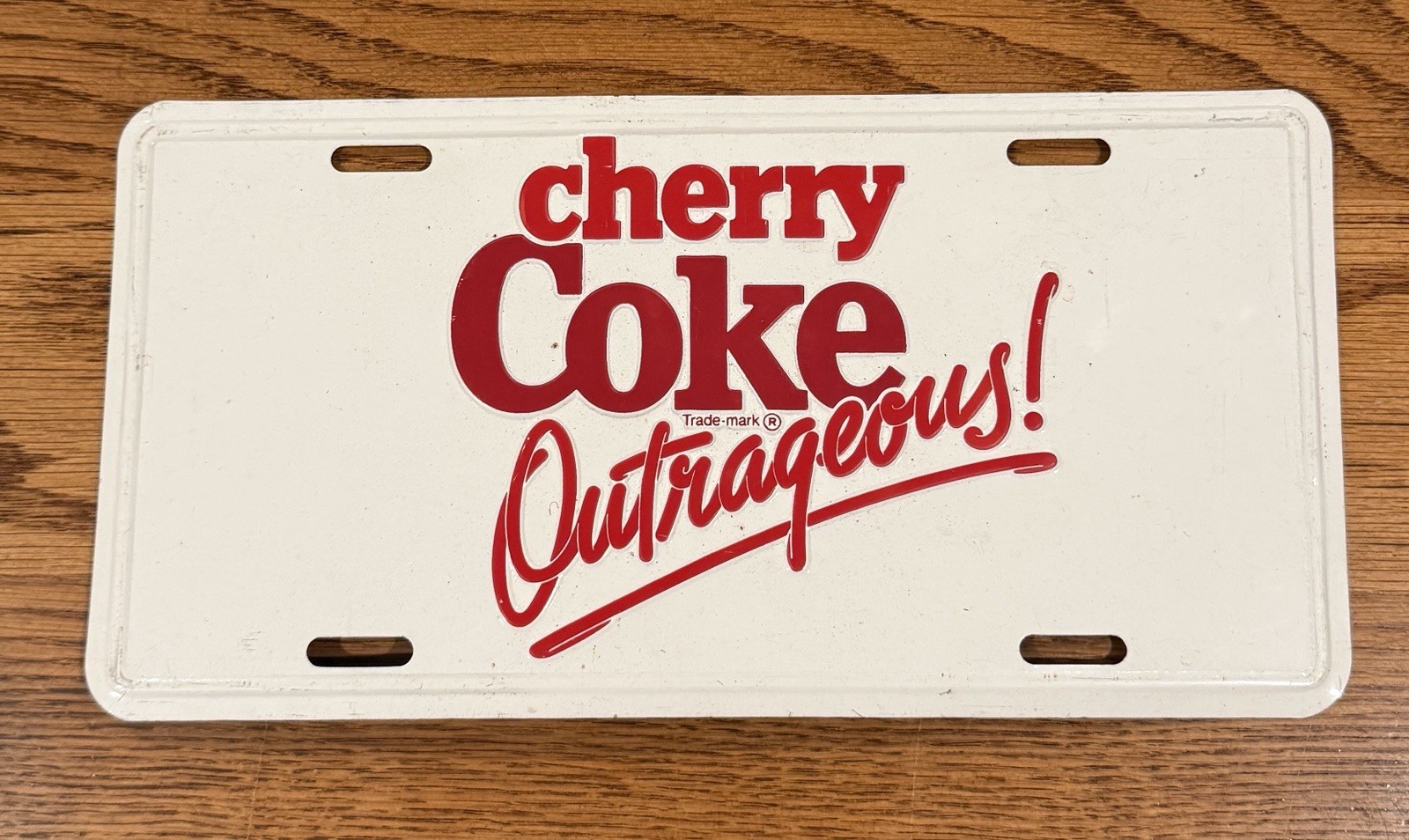 Vintage Cherry Coke Coca Cola Booster License Plate Soda Sign Aluminum Vintage Cherry Coke Coca Cola Booster License Plate Soda Sign Aluminum
