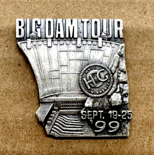 VTG - Harley Davidson Big Dam Tour Pin 1999 ~ Hoover to Shasta Dam BALLOU REG'D