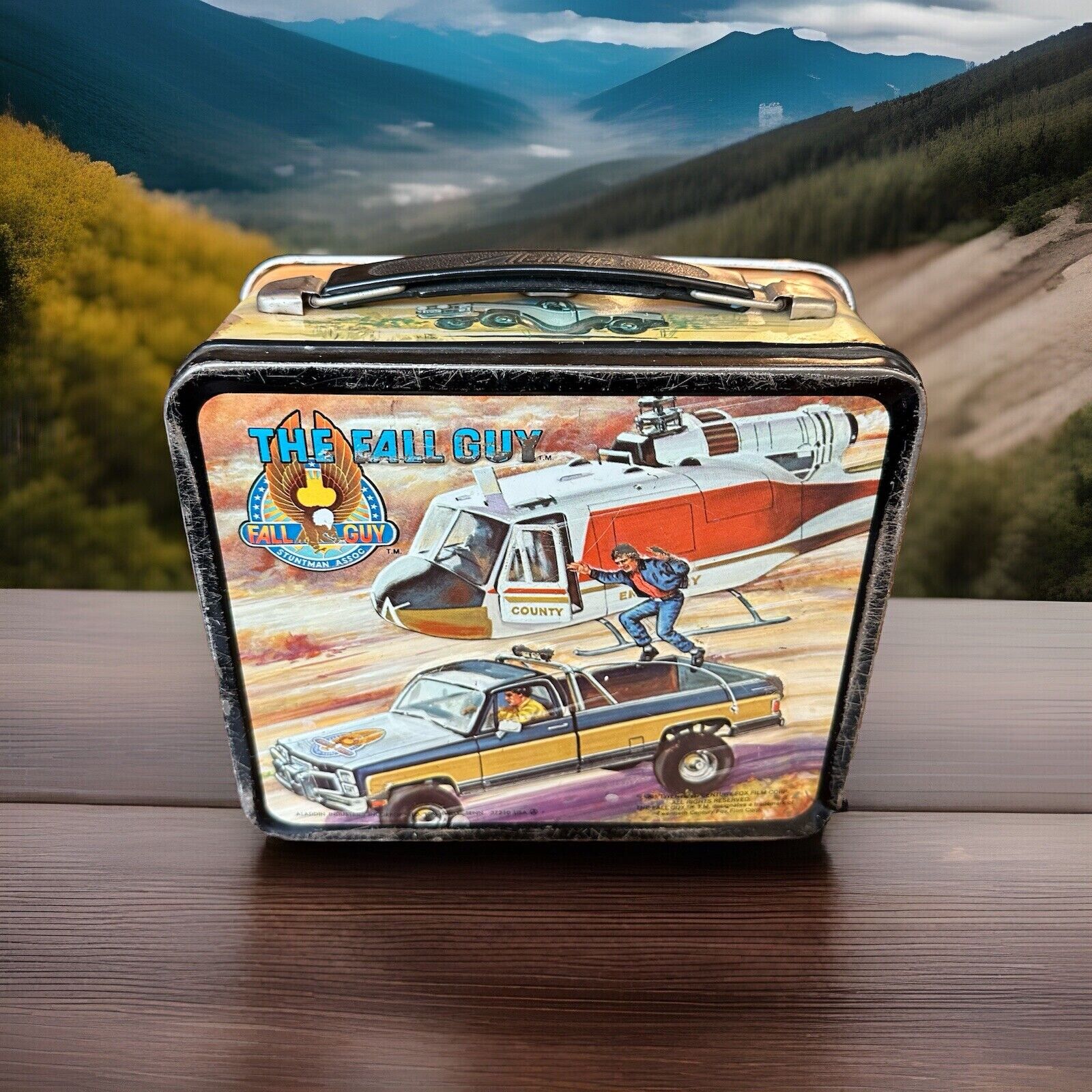 Vintage 1981 THE FALL GUY Metal Lunch Box No Thermos Lunchbox Aladdin TV Show