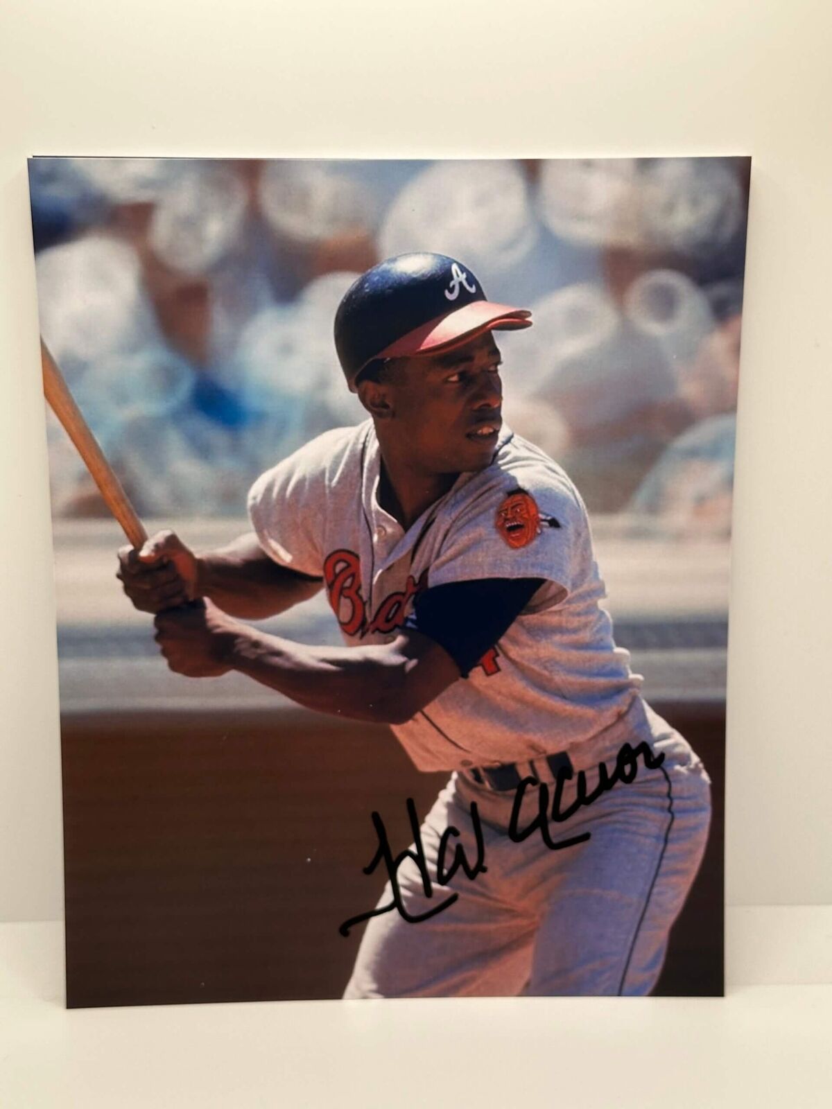 Hank Aaron 2 Signed Autographed Photo Authentic 8x10