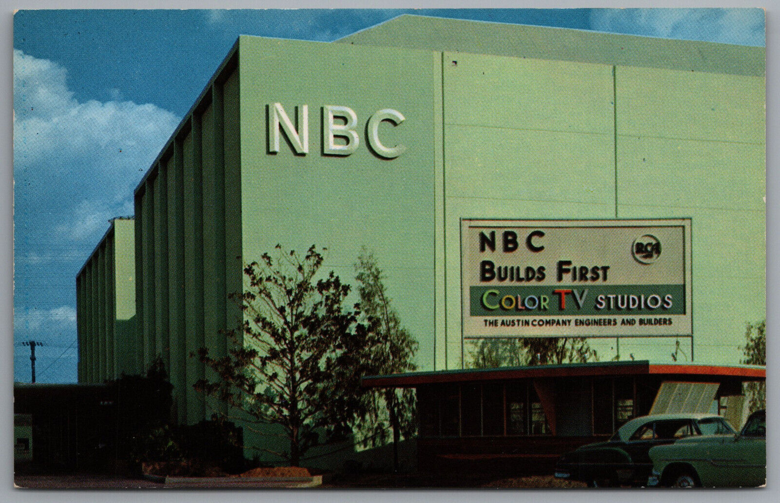 Burbank CA NBC Television Station Studio c1950s Postcard