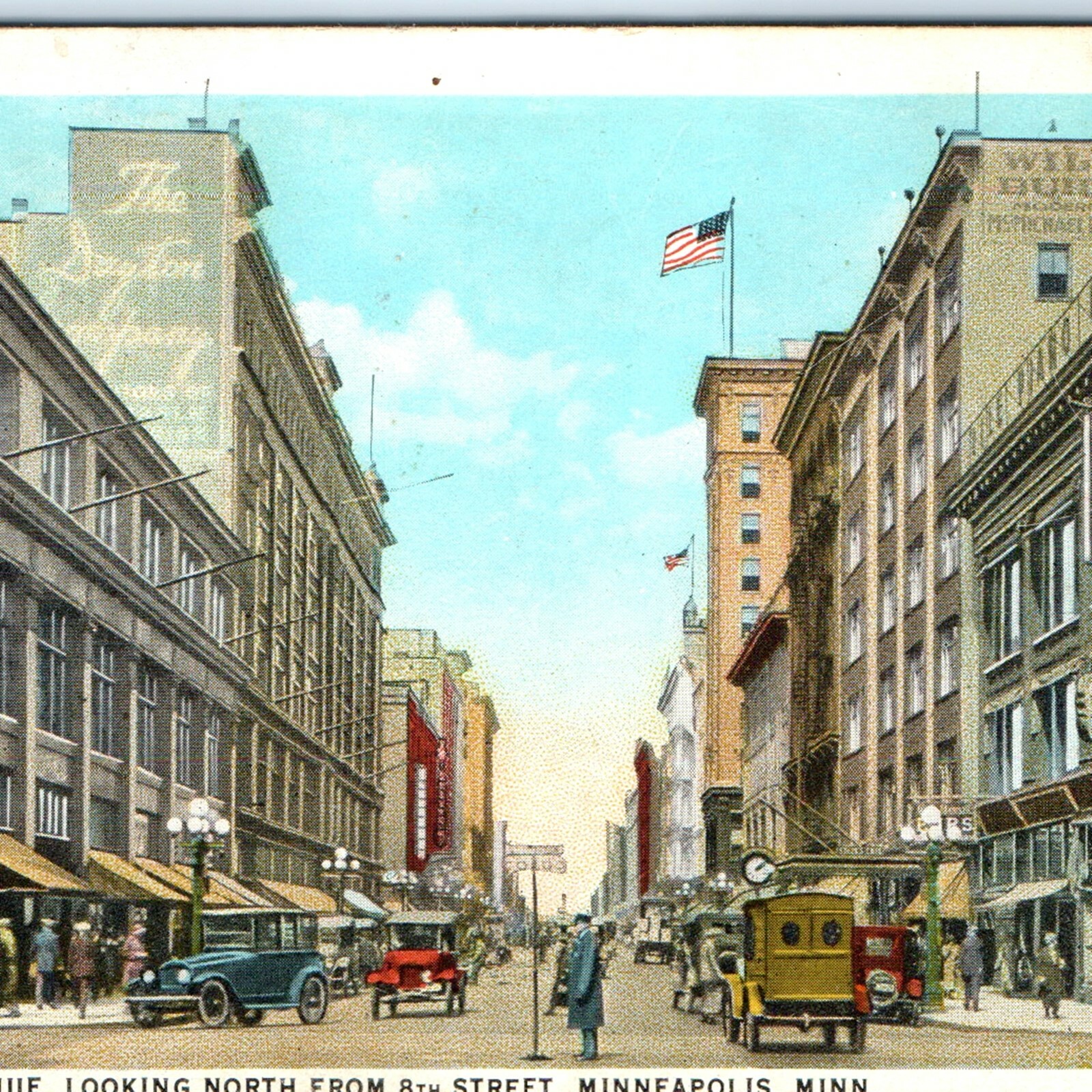c1920s Minneapolis, MN Nicollet Ave 8th St Dayton Co Postcard Street Cars c1920s Minneapolis, MN Nicollet Ave 8th St Dayton Co Postcard Street Cars