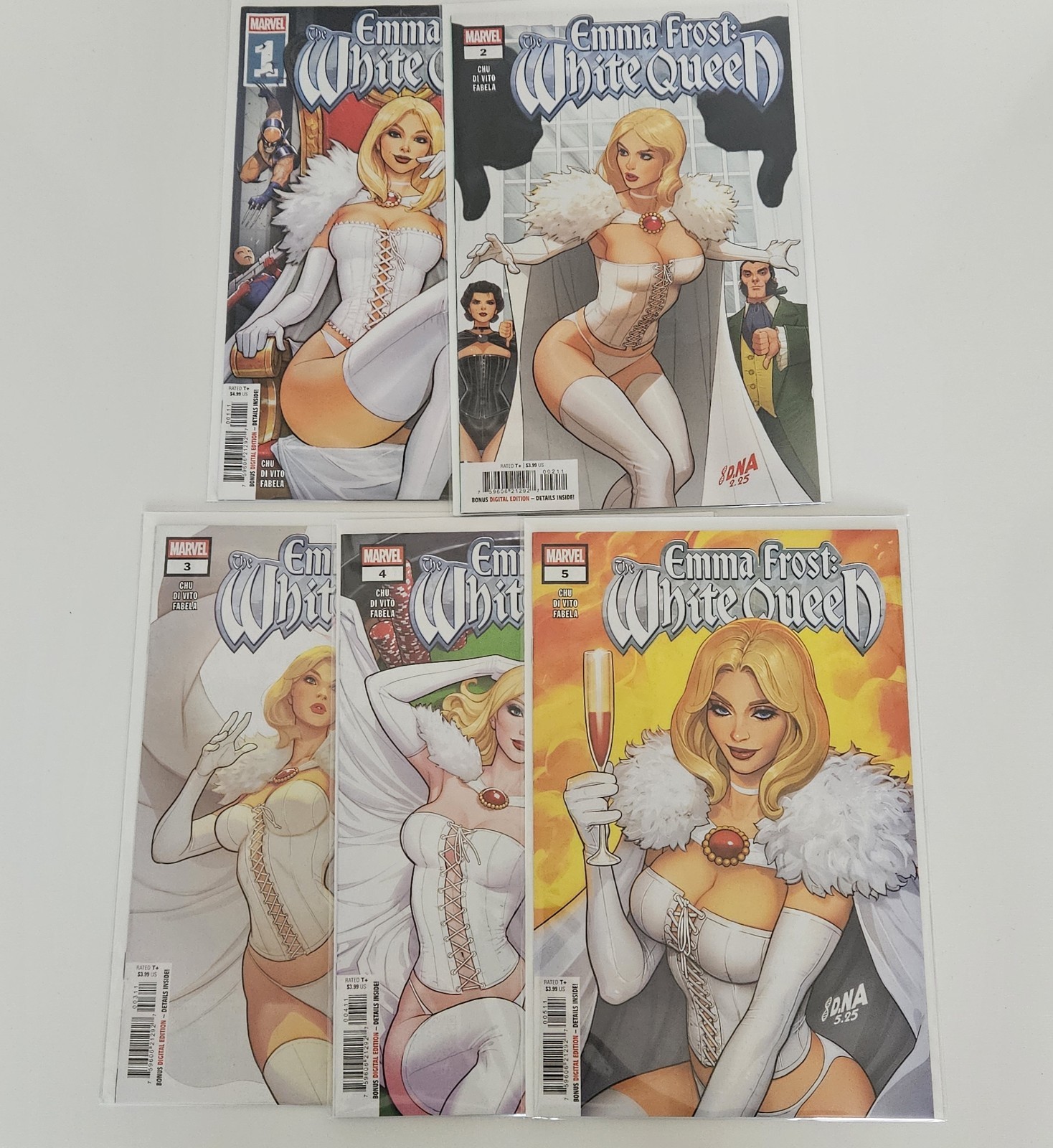 Emma Frost the White Queen #1 2 3 4 5 NM Full Nakayama Cover Set Marvel Comics Emma Frost the White Queen #1 2 3 4 5 NM Full Nakayama Cover Set Marvel Comics