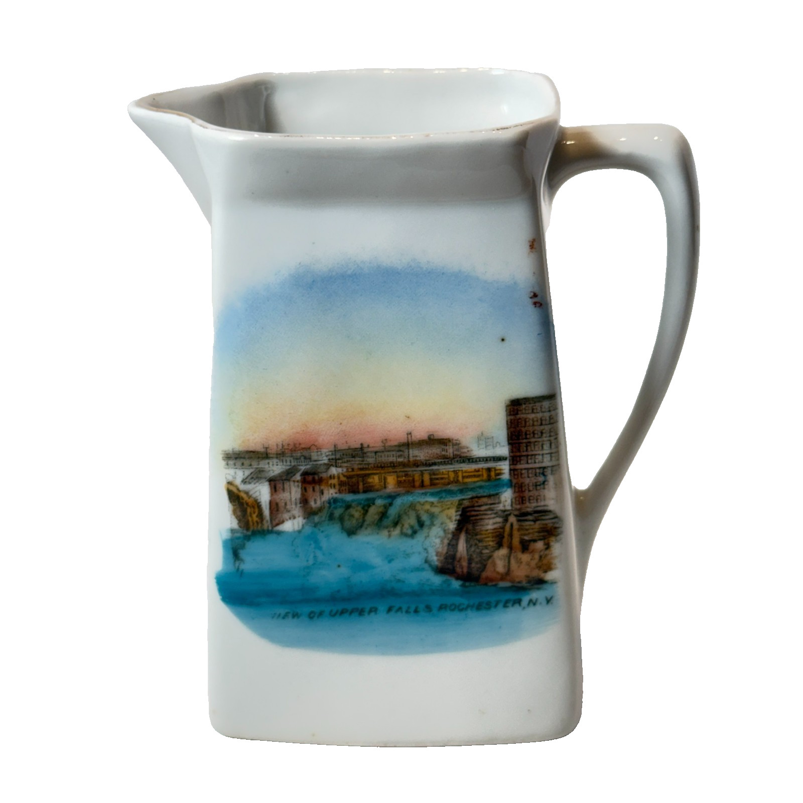 ROCHESTER NY Falls NEW YORK ANTIQUE Souvenir China TRINKET CREAMER