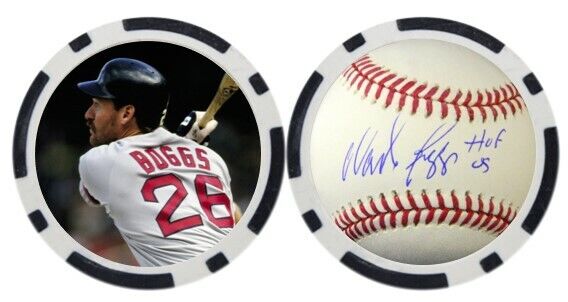 WADE BOGGS / BOSTON RED SOX - POKER CHIP - GOLF BALL MARKER ***SIGNED***