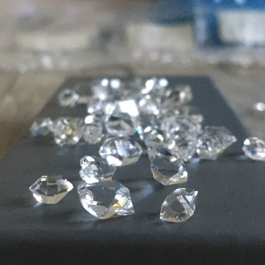48 Pcs Lot Of Herkimer diamond quartz crystals 5 to 6 mm