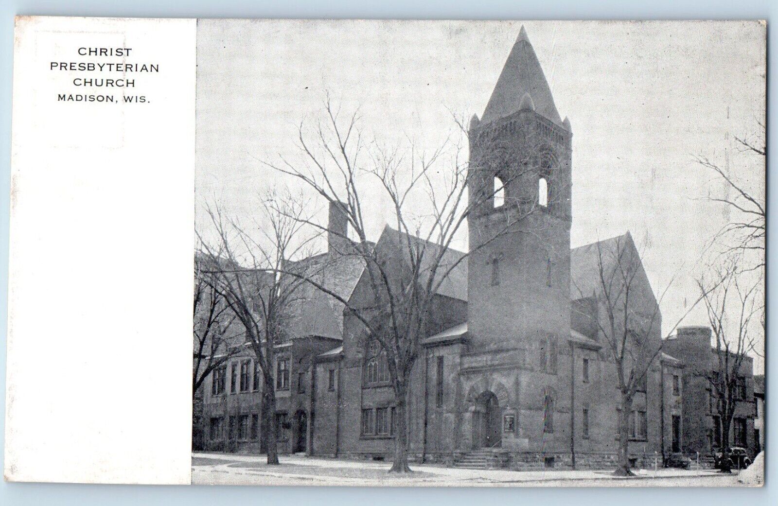 Madison Wisconsin WI Postcard Christ Presbyterian Church Chapel Exterior c1910