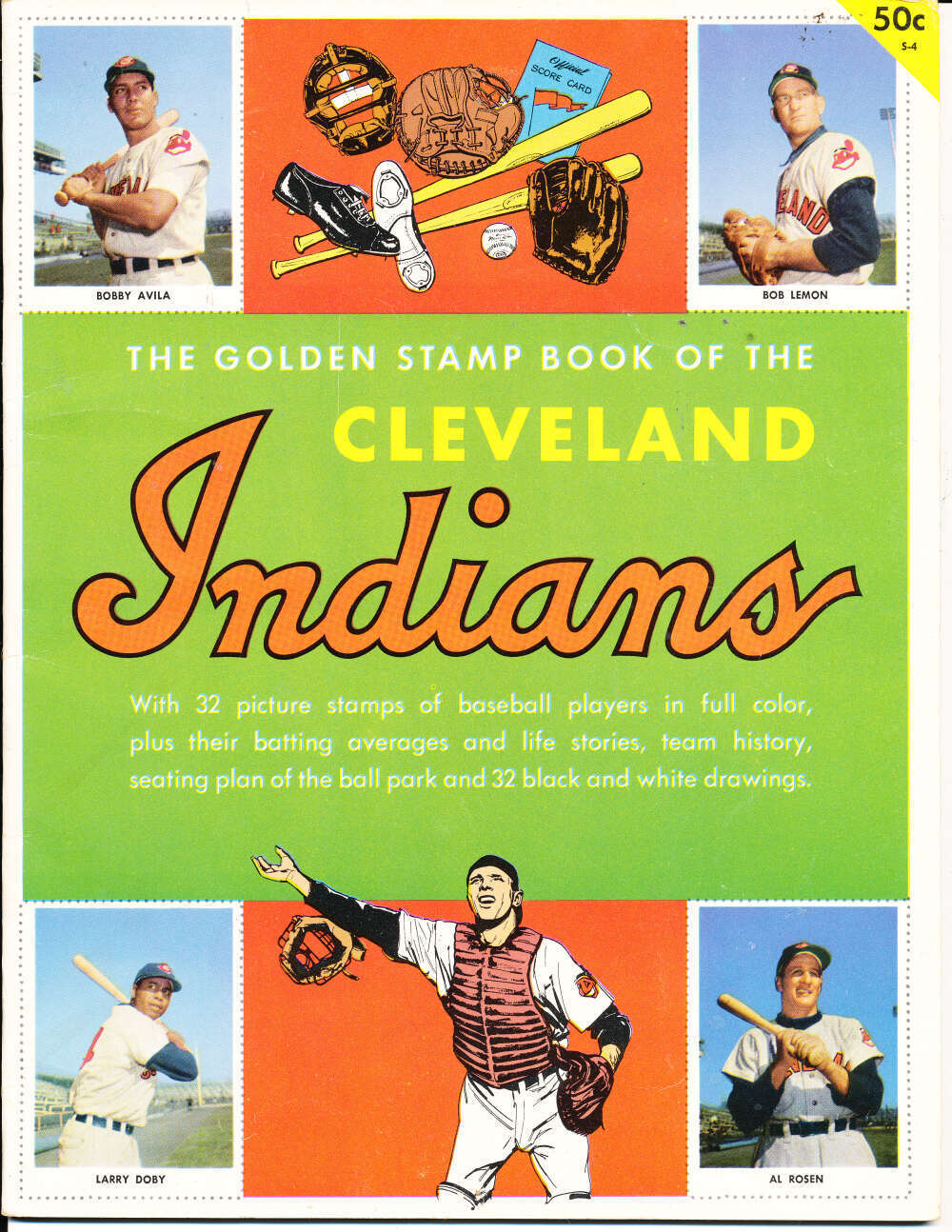 1955 Cleveland Indians Stamp album perfect  em b1.23